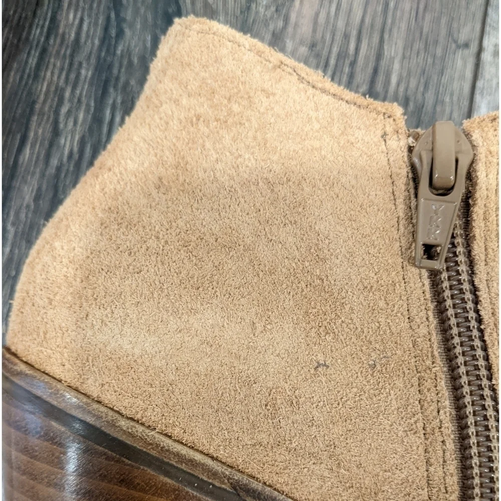 Jack Rogers Peyton Tan Suede Ankle Boots Size 8